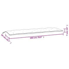 Vidaxl Blazina za vrtno klop zelena 180x50x7 cm oxford tkanina