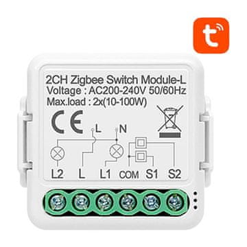 Avatto ZigBee Avatto N-LZWSM01-2 Pametno stikalo TUYA brez nevtralnih elementov