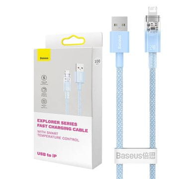 BASEUS baseus kabel za hitro polnjenje iz USB-a na Lightning Explorer serije 2m, 2,4a (modri)