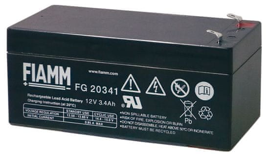 Fiamm FG20341 svinčen akumulator FG20341 • 12V 3,4Ah • AGM|VRLA • DXŠXV: 134x65x60 | Faston 4.8