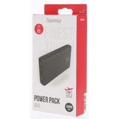 Hama ALU15HD, powerbank, 15000 mAh, 3 izhodi: 1x USB-C, 2x USB-A, aluminij, antracit