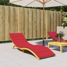 shumee vidaXL Blazina za ležalnik rdeča 200x50x3 cm oxford tkanina