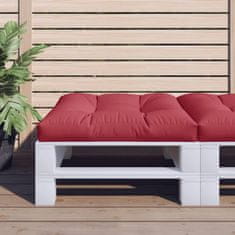 Vidaxl Blazina za kavč iz palet vinsko rdeča 80x80x12 cm