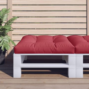 shumee Blazina za kavč iz palet vinsko rdeča 80x80x12 cm