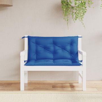 Vidaxl vidaXL Blazine za vrtno klop, 2 kosa, kobaltno modre, 100x50x7 cm