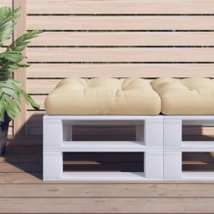 Vidaxl Blazina za kavč iz palet bež 60x60x12 cm