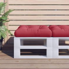 Vidaxl Blazina za kavč iz palet vinsko rdeča 60x60x12 cm