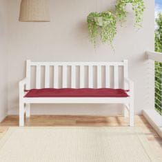 Vidaxl Blazina za vrtno klop vinsko rdeča 150x50x7 cm oxford tkanina