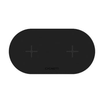 Cygnett dvojni brezžični polnilec cygnett 20W (črn)