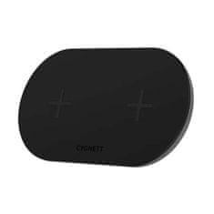 Cygnett dvojni brezžični polnilec cygnett 20W (črn)