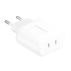 Cygnett 2x USB-C 35W omrežni polnilnik (bela)