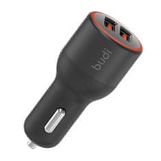 Budi avtomobilski polnilec budi, 2x usb, 36 W, qc 3.0 (črn)