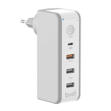 Budi dvojni polnilec budi usb s časovnikom