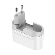 Budi Polnilec z lučko 326DE, 2xUSB-C, 40W, (bel)