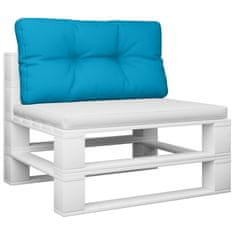 Vidaxl Blazina za kavč iz palet svetlo modra 70x40x12 cm blago