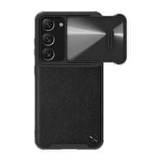 Nillkin CamShield usnjeni ovitek za Samsung Galaxy S23 (črn)