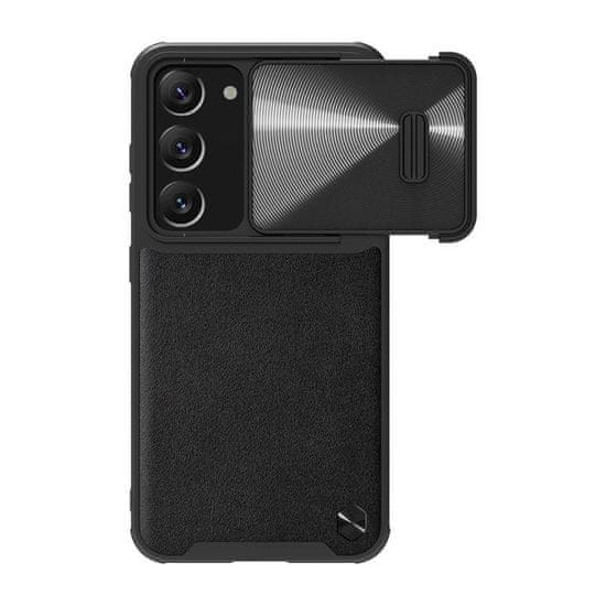 Nillkin CamShield usnjeni ovitek za Samsung Galaxy S23 (črn)