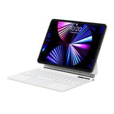 slomart ohišje s tipkovnico baseus brilliance za ipad pro 12,9" (2018/2020/2021) (belo)