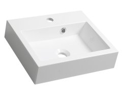 SAPHO Elegantni ORINOKO Liti Marmor Umivalnik 42x36 cm - Bela