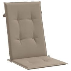 Vidaxl Blazine za vrtne stole 6 kosov taupe 120x50x3 cm blago