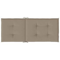 Vidaxl Blazine za vrtne stole 6 kosov taupe 120x50x3 cm blago