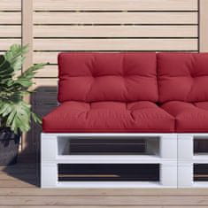 Vidaxl Blazina za kavč iz palet vinsko rdeča 80x40x12 cm