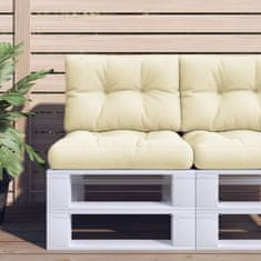 Vidaxl Blazina za kavč iz palet krem 50x40x12 cm