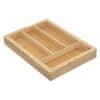 Škatla za jedilni pribor - 6 predelkov - razširljiva - bambus 