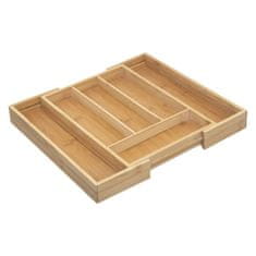 Northix Škatla za jedilni pribor - 6 predelkov - razširljiva - bambus 