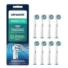 Ultrasonic Nastavki CrossAction za Oral-B, 8 kosov glava ščetke