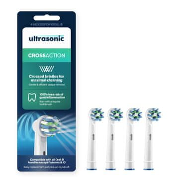 Ultrasonic Nastavki CrossAction za Oral-B, 4 kosi, glava ščetke