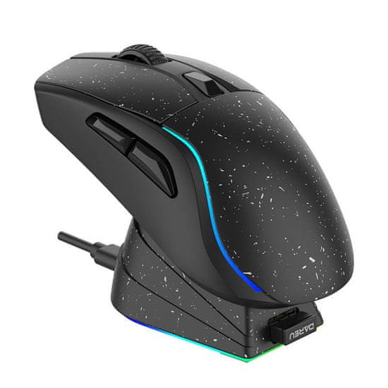 Dareu brezžična gaming miška + polnilna postaja dareu a950 rgb 400-12000 dpi (črna)