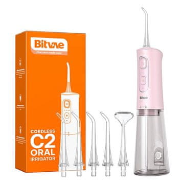 Bitvae Zobna prha C2 s kompletom šob (roza)