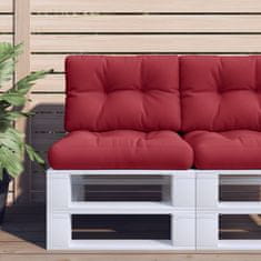 Vidaxl Blazina za kavč iz palet vinsko rdeča 50x40x12 cm