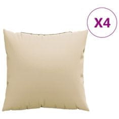 Vidaxl Blazine za kavč 4 kosi bež 60x60 cm blago