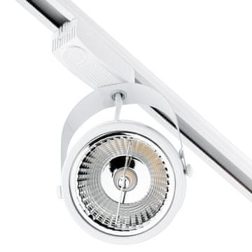 LUMILED Tračni reflektor GU10 AR111 enofazna tirna svetilka VICTUS bele
