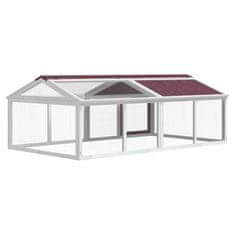 Vidaxl Ograda za male živali mocha 200x112,5x74 cm trdna borovina