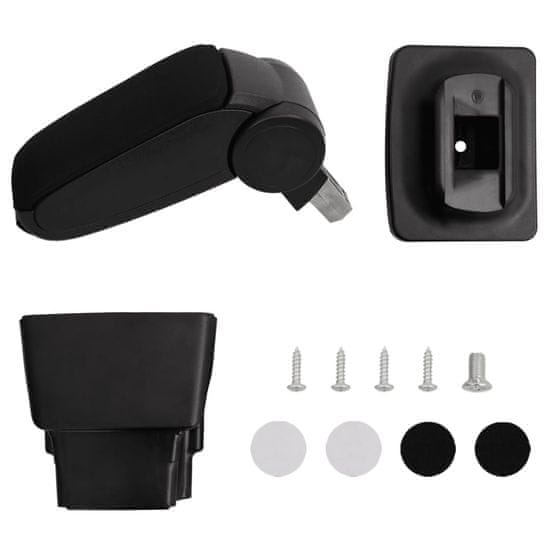 Vidaxl Naslon za roke za avto črn 16x32x(35-50,5) cm ABS