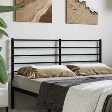 Vidaxl vidaXL Kovinsko vzglavje postelje črne barve 135 cm