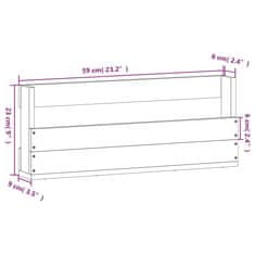 Vidaxl Stenski regal za čevlje 2 kosa bel 59x9x23 cm trdna borovina