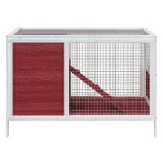 Vidaxl Zajčnik mocha 103x44x69,5 cm trdna borovina