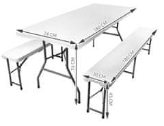 Gardlov Kamp set zložljiv 180cm Beli Malatec 3257
