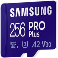 Samsung PRO Plus microSDXC spominska kartica, 256 GB + čitalec kartic