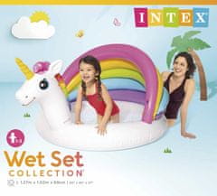 Intex Napihljiv otroški bazen UNICORN s premerom 127 cm, z nadstreškom