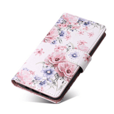 Havana Fancy Diary ovitek za Galaxy A23, preklopni, z rožami, bel
