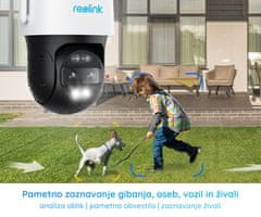 Reolink TrackMix WiFi Battery IP kamera, 2K, WiFi, nočno snemanje, LED