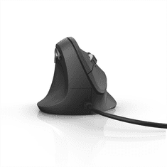 Hama vertikalna, ergonomska žična miška EMC-500L za levičarje, črna