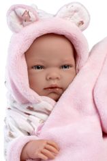 Llorens 73898 NEW BORN DOLL - realistična dojenčkova lutka z vinilnim telesom - 40 cm