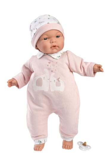 Llorens 13848 JOELLE - realistična dojenčkova lutka z mehkim tekstilnim telesom - 38 cm