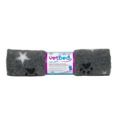 VetBed proti drsenju / Drybed siva packa in zvezda 75 x 50 cm DELUXE, dlaka 30 mm